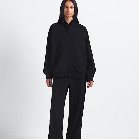 Nike x SKIMS Matte Tricot Oversized Track Jacket Obsidian Size Small NWOT - Picture 1 of 10